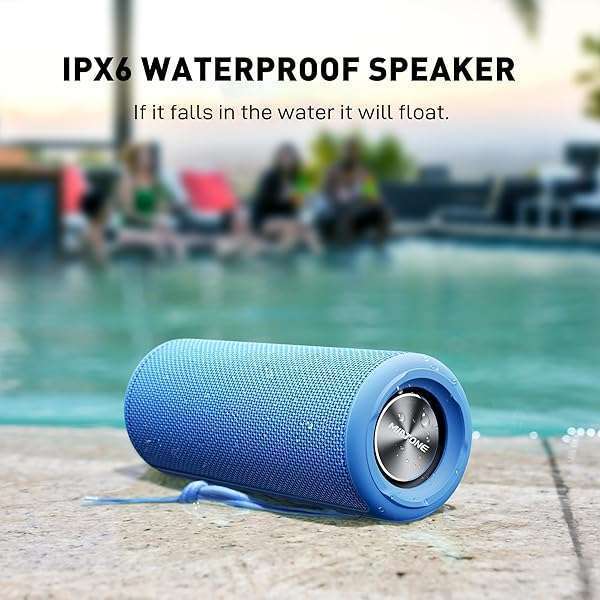 MIATONE MIATONE Waterproof Bluetooth Boombox: Portable Outdoor Speaker in Blue - Perfect for Adventures! - View 9 of 9
