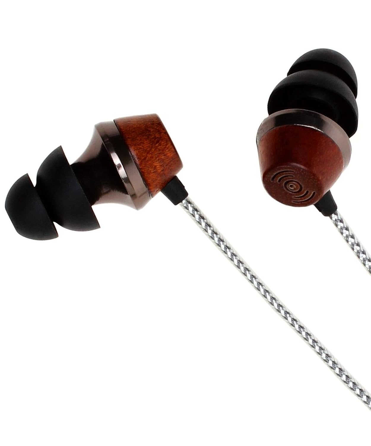 Symphonized Symphonized ALN 2.0 Premium Wood Noise-Isolating Earbuds with Innovative Shield Technology and Mic Silver