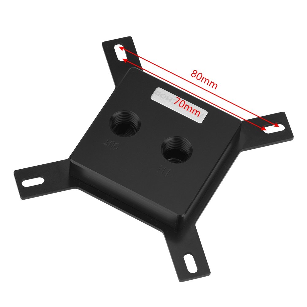 Bewinner High Grade POM CPU Water Block for Intel 1150 1151 1155 1156 with 3mm Copper Base Heat-Resistant Cooling Solution - View 9 of 9