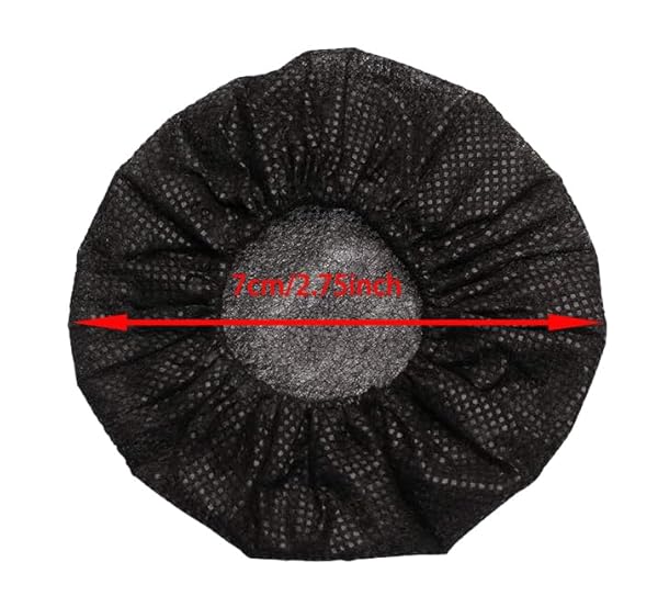 ONLYKXY ONLYKXY Disposable Antimicrobial Microphone Cap Pads Universal Small Mic Covers 100 PCS for Recording Room KTV Black - View 5 of 5