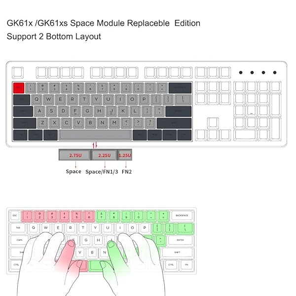 YMDK YMDK GH60 GK61 RGB Hot Swap Mechanical Keyboard DIY Kit - CNC Aluminum & Plastic Case Options - View 3 of 8