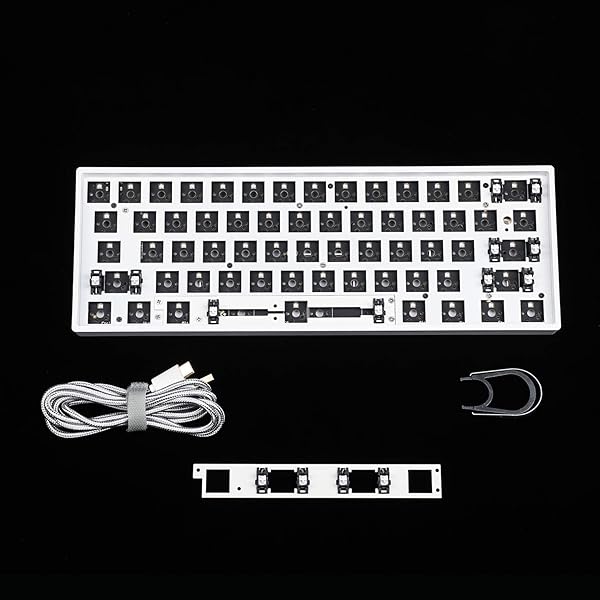 YMDK GH60 GK61 RGB Hot Swap Mechanical Keyboard DIY Kit - CNC Aluminum & Plastic Case Options