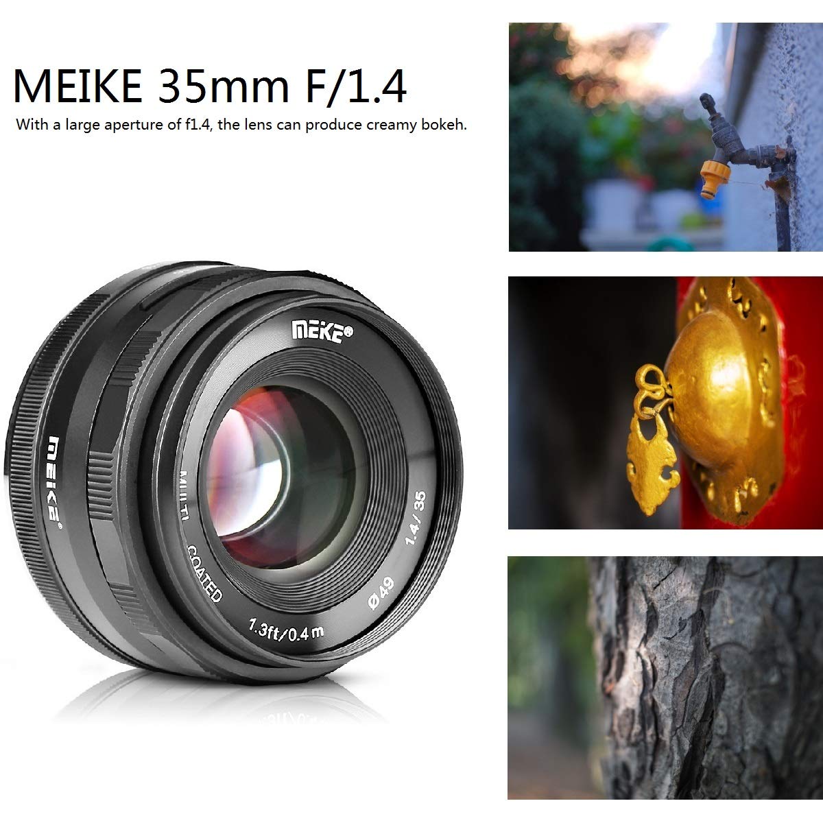 Meike MEIKE MK-35mm F/1.4 Lens for Olympus & Panasonic M4/3 Cameras - Manual Focus, Large Aperture - View 3 of 7