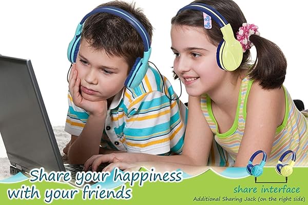 SIMOLIO SIMOLIO Kids Wireless Bluetooth Headphones with Microphone Volume Limit Foldable Over-Ear Headset for Boys Girls Children Yellow - View 6 of 7