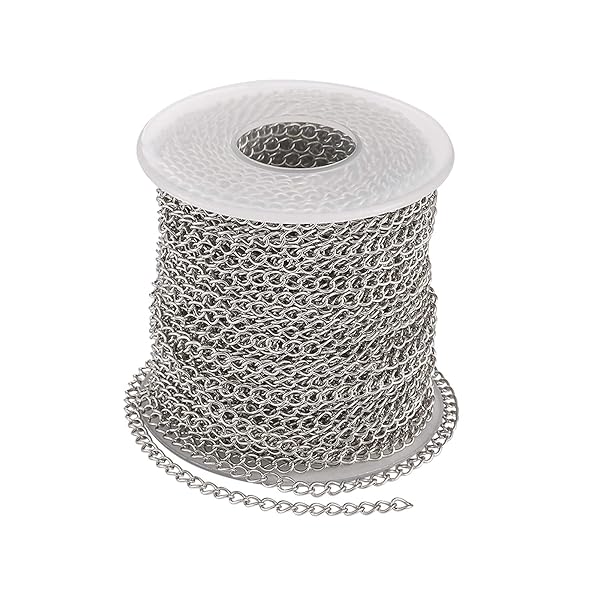 Pandahall 82 Feet Soldered 304 Stainless Steel Curb Chains for Jewelry Making 4x3x0.6mm Color Plated