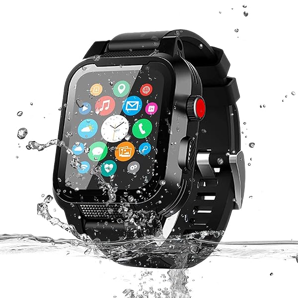 MIZUSUPI MIZUSUPI Waterproof Apple Watch Case 42mm 45mm 44mm 41mm 40mm 38mm with Band and Screen Protector for Series 8 7 6 5 4 3 2 SE SE2