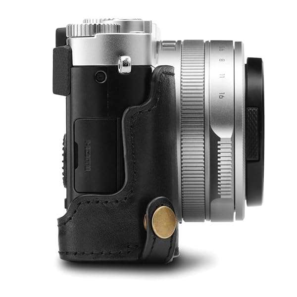 MegaGear MegaGear MG1603 Leather Camera Half Case for Leica D-Lux 7 - Durable & Stylish Protection in Black - View 7 of 9