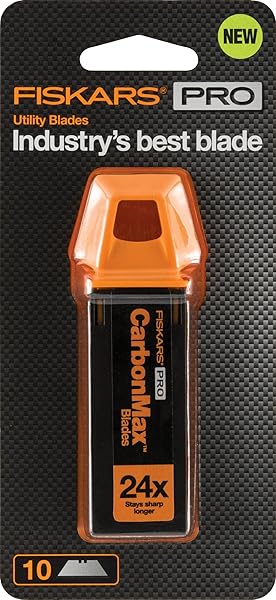 Fiskars Fiskars 771020-1001 Pro Utility Knife Replacement Blades - 10 Pack Silver for Precision Cutting
