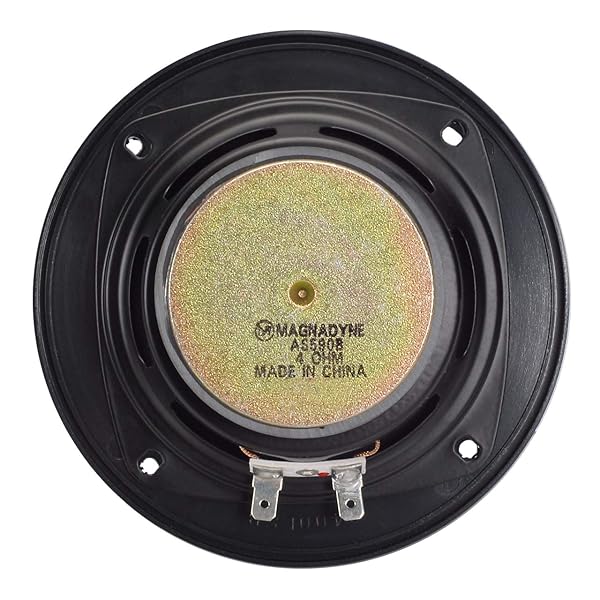 Magnadyne Magnadyne 4 Inch Black Dual Cone Audio Speakers with Grills & Mount Screws - High-Quality Sound Upgrade! - View 7 of 7