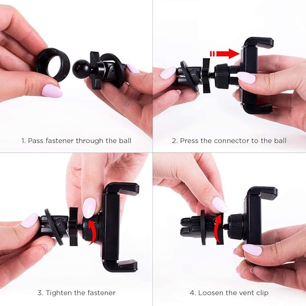 Mighty Mount Mighty Mount One Touch Grip Air Vent Mount Universal Car Phone Holder for iPhone Samsung Galaxy and More Hands-Free Convenience - View 9 of 10