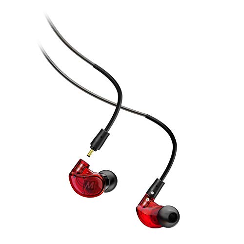 Upgrade Your Sound: MEE Audio M6 PRO 2nd Gen In-Ear Monitors for Musicians - Noise Isolating, Memory Wire, Replaceable Cables (Red)