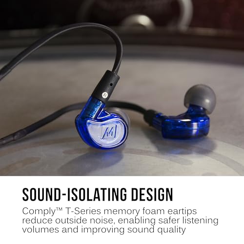 MEE audio Upgrade Your Sound: MEE Audio M6 PRO In-Ear Monitor Headphones for Musicians - 2nd Gen, Noise Isolating, Replaceable Cables (Blue) - View 8 of 10