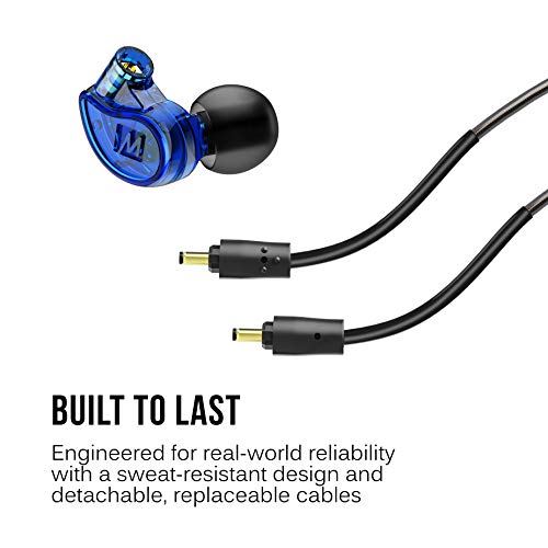 MEE audio Upgrade Your Sound: MEE Audio M6 PRO In-Ear Monitor Headphones for Musicians - 2nd Gen, Noise Isolating, Replaceable Cables (Blue) - View 9 of 10