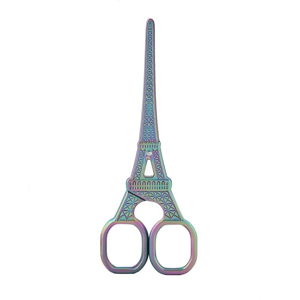 Hilitand Multicolour Eiffel Tower Scissors: Stylish Stainless Steel Sewing Shears for DIY Fashion & Embroidery - View 2 of 10
