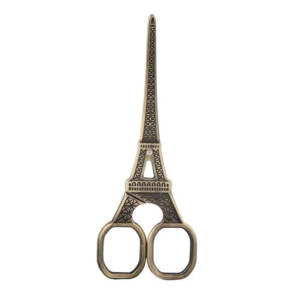 Hilitand Fashionable Eiffel Tower Stainless Steel Scissors for DIY & Embroidery - Bronze Sewing Shears