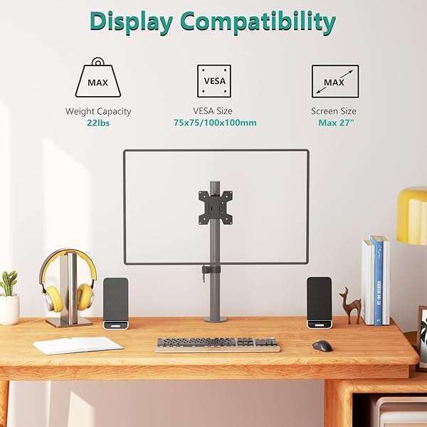 WALI Buy WALI Monitor Mounting Plate VES01 - 75x75 & 100x100 mm, Black | Durable & Easy Installation - View 4 of 8