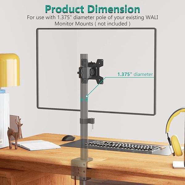 WALI Buy WALI Monitor Mounting Plate VES01 - 75x75 & 100x100 mm, Black | Durable & Easy Installation - View 5 of 8