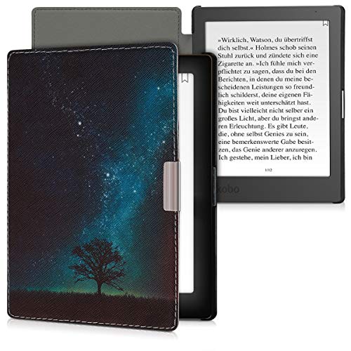 kwmobile KWMobile Kobo Aura Edition 1 Case - Cosmic Nature Blue/Grey/Black eReader Cover - View 6 of 8