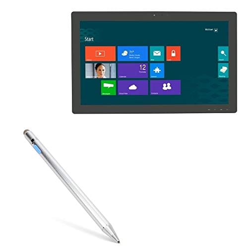 BoxWave BoxWave Stylus Pen for Planar Helium PCT2785 27 Inch AccuPoint Active Stylus with Ultra Fine Tip Metallic Silver - View 4 of 10