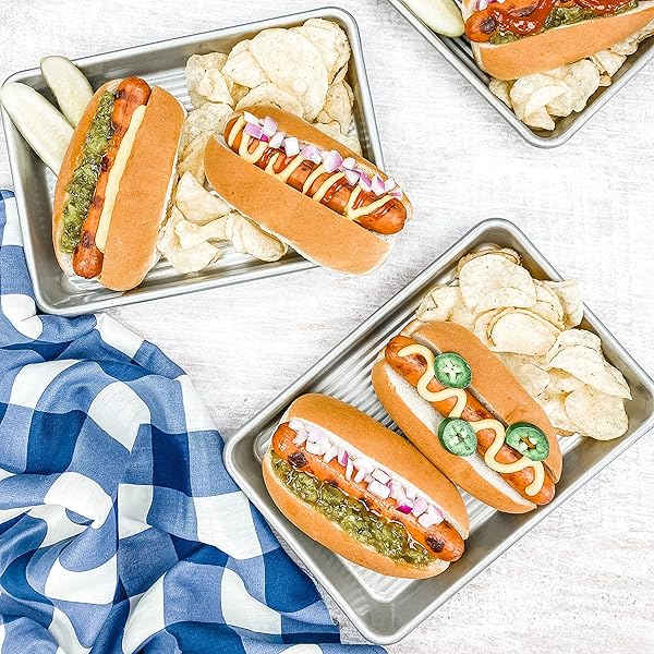 USA Pan USA Pan Bakeware Mini Sheet Pan Nonstick Baking Pan Warp Resistant Aluminized Steel for Perfect Baking Results - View 4 of 8