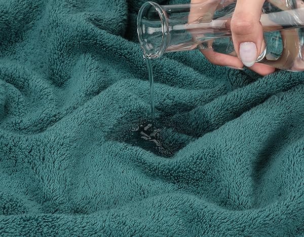 American Soft Linen American Soft Linen 3-Piece Teal Towel Set: 100% Cotton Bath, Hand & Washcloth for Luxurious Bathroom Comfort - View 8 of 10