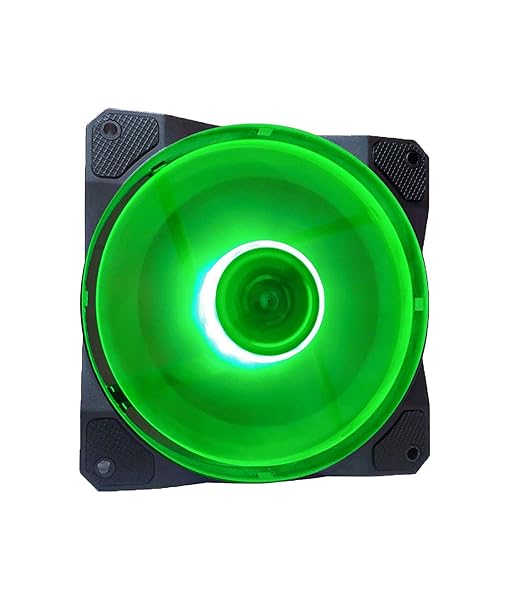 Apevia APEVIA CO312L-GN Cosmos 120mm Green LED Ultra Silent Case Fan 16 LEDs Anti-Vibration Rubber Pads 3 Pack - View 3 of 7