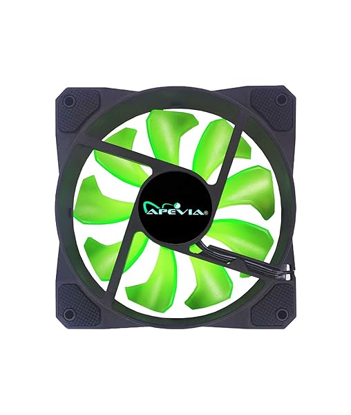 Apevia APEVIA CO312L-GN Cosmos 120mm Green LED Ultra Silent Case Fan 16 LEDs Anti-Vibration Rubber Pads 3 Pack - View 5 of 7