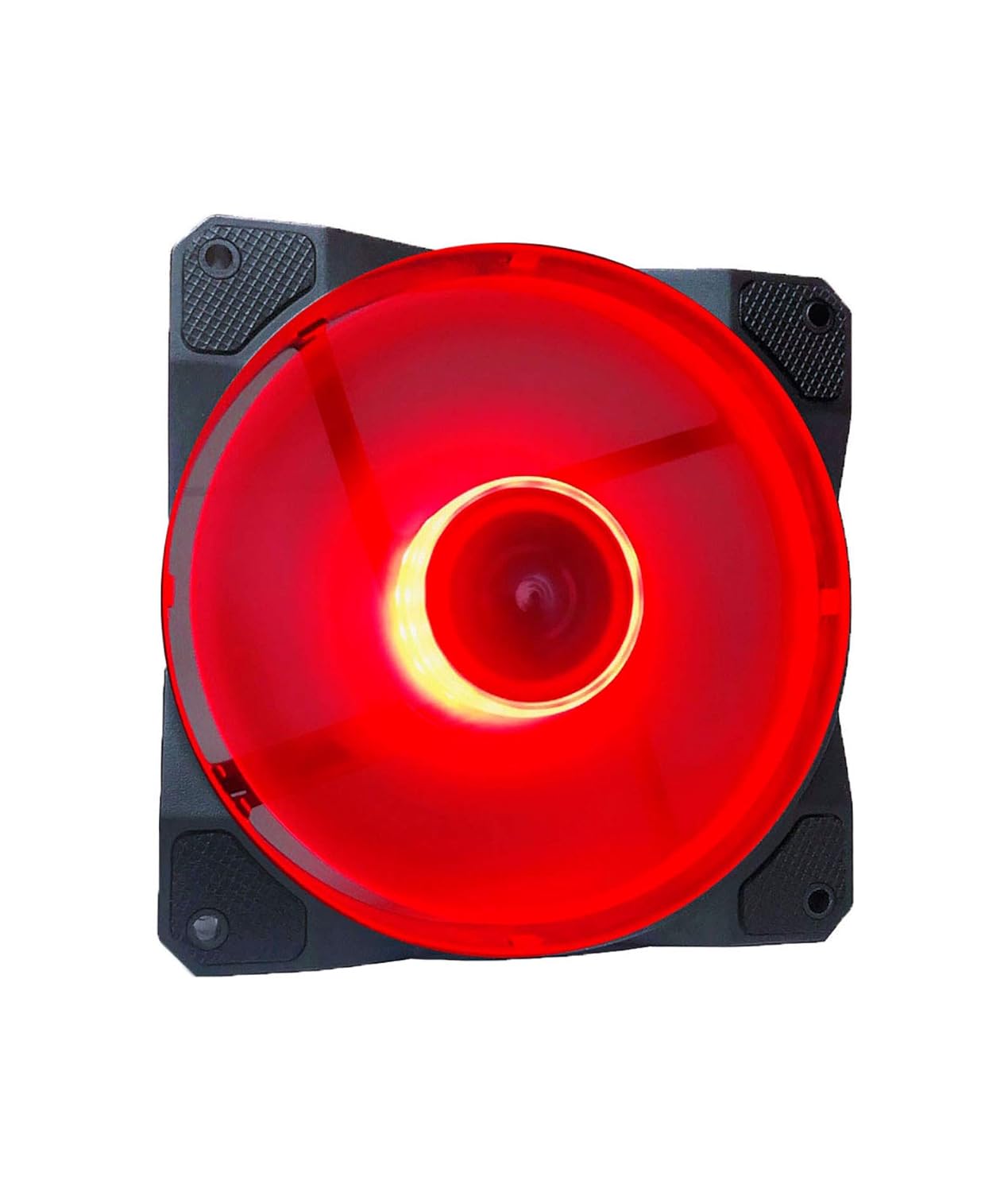 Apevia Apevia CO512L-RD Cosmos 120mm Red LED Ultra Silent Case Fan Pack of 5 with 16 LEDs and Anti-Vibration Rubber Pads - View 2 of 9