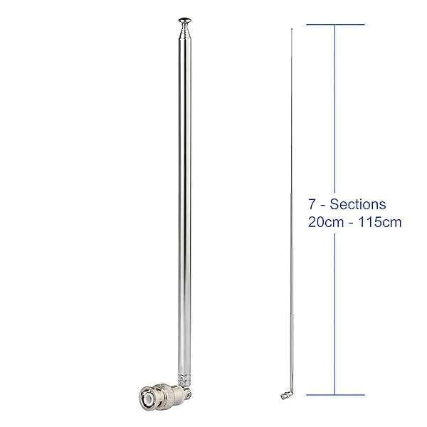 BINGFU Upgrade Your Ham Radio: Bingfu 20-1300MHz BNC Male Telescopic Antenna for Uniden & Whistler Two-Way Radios - View 5 of 10
