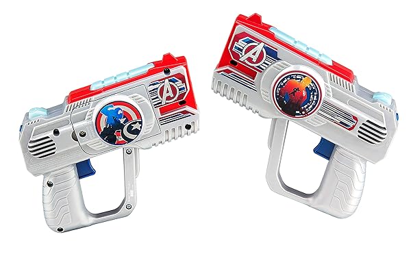 eKids eKids Avengers Assemble Laser Tag Blasters for Kids Infrared Lights Up and Vibrates When Hit Fun Outdoor Game