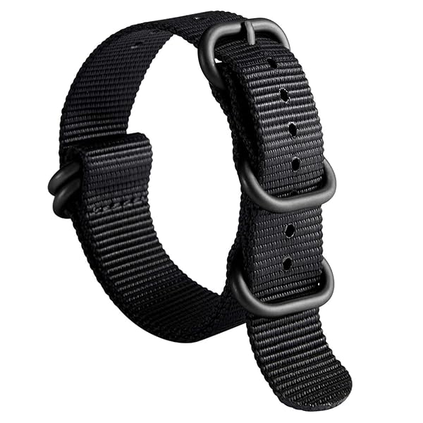 BINLUN BINLUN Thick Nylon Watch Strap Premium Ballistic Multicolor Bands for Men Women 18mm 19mm 20mm 21mm 22mm 23mm 24mm with Heavy Duty Buckle
