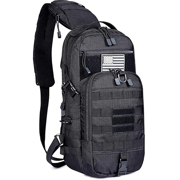 G4Free G4Free Tactical Sling Bag EDC Backpack Molle Chest Shoulder Assault Pack Outdoor Daypack Black
