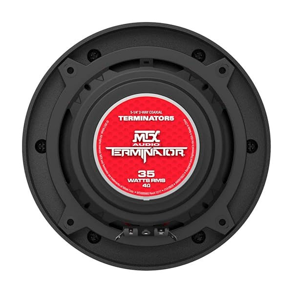 MTX MTX TERMINATOR5 35W RMS 2-Way Coaxial Car Speakers - High-Quality Polypropylene Sound - View 3 of 5