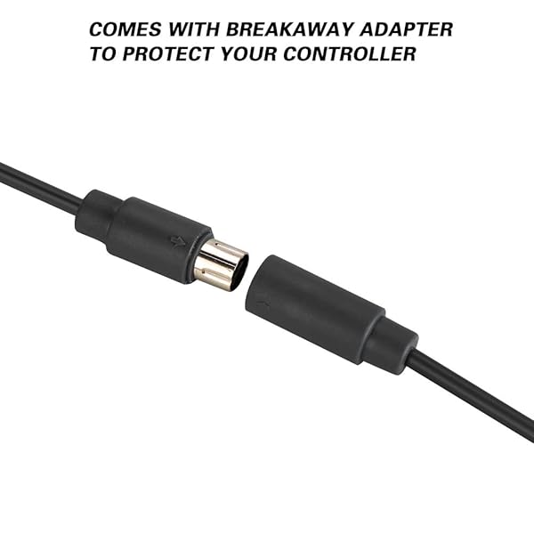 Bewinner Bewinner Xbox 360 Controller Replacement USB Cable 5Pin Gamepad Wire with Breakaway Adapter Black - View 6 of 10