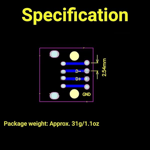 Walfront Walfront 10Pcs USB Type A Female 4-Pin DIP Socket Adapter Connector - 2.54mm Pitch Power Supply - View 4 of 10