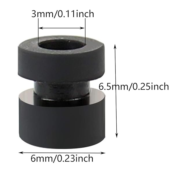 DGZZI DGZZI 20pcs M3 Damping Balls for FPV F4 Flight Controller Anti Vibration Damper Washer for RC Models DIY Shock Absorption Black - View 2 of 4