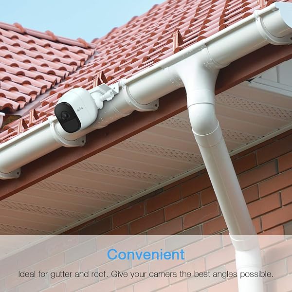 HOLACA HOLACA Gutter Mount for Arlo & Eufy Cameras - 2 Pack, White | Compatible with Pro 4, 2C Pro E, Wyze Cam & More - View 4 of 8