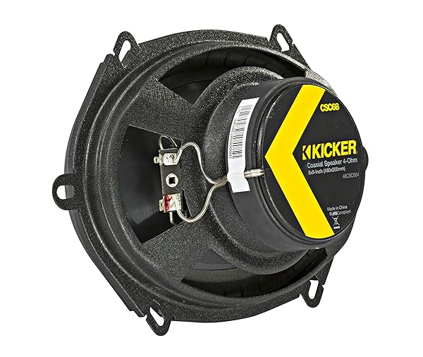 KICKER Upgrade Your Sound: KICKER CS Series CSC68 6x8 Inch Car Audio Speakers (2 Pack) - Black - View 7 of 10