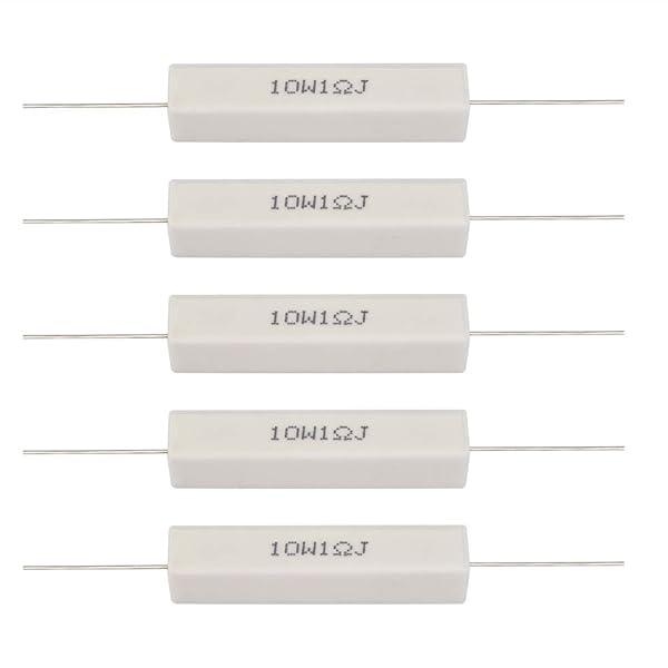 Zerone 10PC Speaker Divider Resistor Kit - 10W Cement Resistors for Audio Equipment & Crossovers (1 Ohm) - View 2 of 10