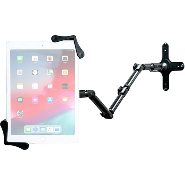 CTA Digital Flex Wall Mount Â– CTAÂ’s Custom Flex Wall Mount for iPad 10th Gen 10.9" - iPad 7th/8th/9th Gen 10.2Â” - iPad Air 4 - iPad Mini 5 - iPad Pro 11-12.9Â” - Galaxy Tab S3 9.7Â” & More - Black (PAD-CFWM)