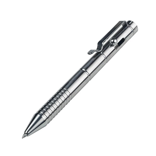 SMOOTHERPRO SMOOTHERPRO Titanium Bolt Action Pen for Tremors & Arthritis - EDC Natural Color for Effortless Writing