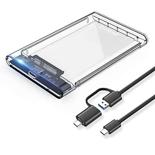 ELUTENG ELUTENG 2.5 SSD Enclosure 5Gbps Hard Drive Case Tool Free SATA to USB 3.1 Solid State Drive Enclosure USB C SSD HDD Enclosure Max 4TB Support UASP for 2.5 Inch SSD &amp; HDD for WD Seagate Samsung - View 2 of 9