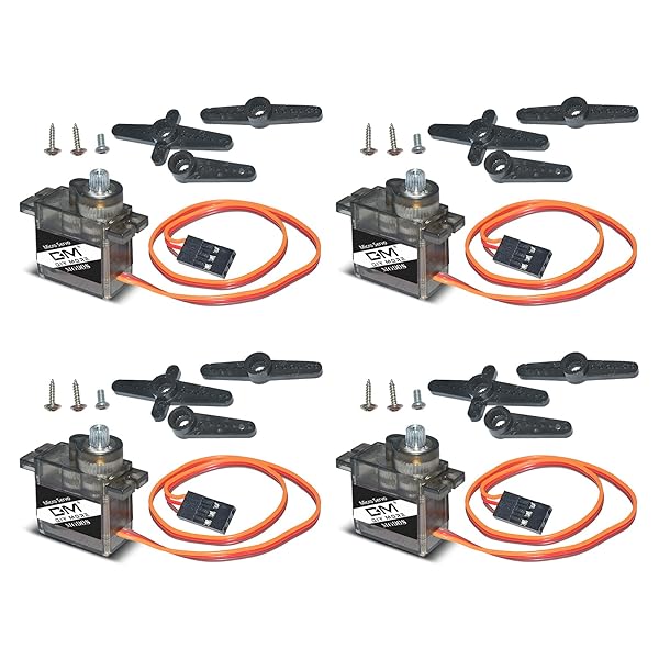 diymore diymore 4pcs DM90S Servo Micro 180Â° 9 Gram Metal Gear Servo Digital Micro Servo Motor for 450 RC Helicopter Plane Boat Car (180 Rotating) - View 2 of 8