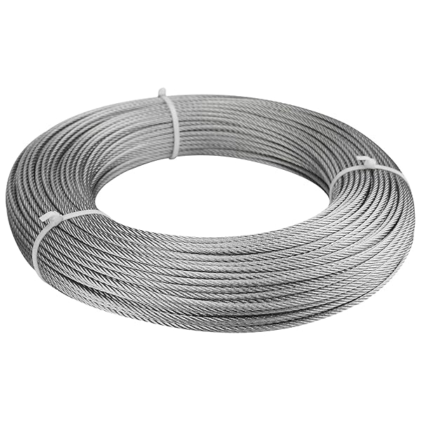 Muzata "Buy Muzata 300ft 1/8" T316 Stainless Steel Cable for DIY Deck Railing & Balustrade - Durable 7x7 Wire Rope"
