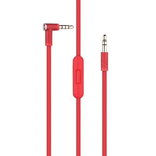 Asobilor Asobilor Solo 3 Headphone Audio Cable with Microphone Compatible with Beats by Dre High Quality Red Cord