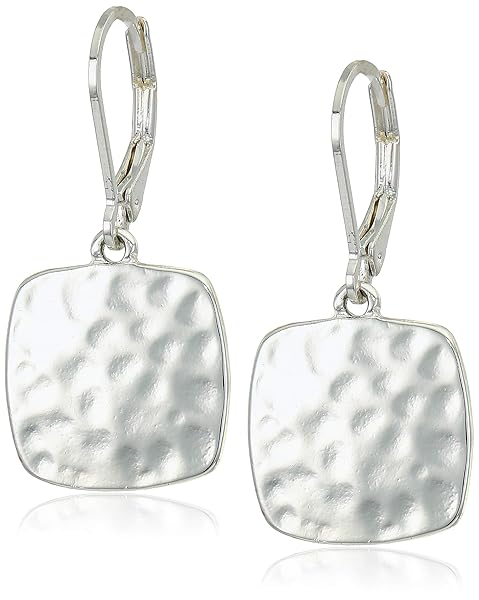 Nine West Shop Nine West Classics Silver Tone Soft Square Drop Earrings for Women - Stylish & Affordable Jewelry