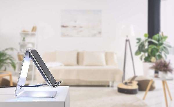 ENCASED Encased PowerStand: Dimmable LED Wireless Charger for iPhone & Android - Sleek Aluminum Desktop Stand - View 4 of 7