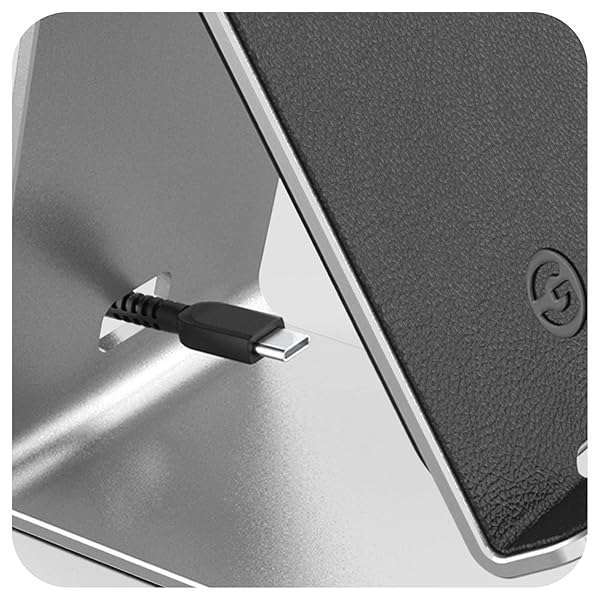 ENCASED Encased PowerStand: Dimmable LED Wireless Charger for iPhone & Android - Sleek Aluminum Desktop Stand - View 7 of 7