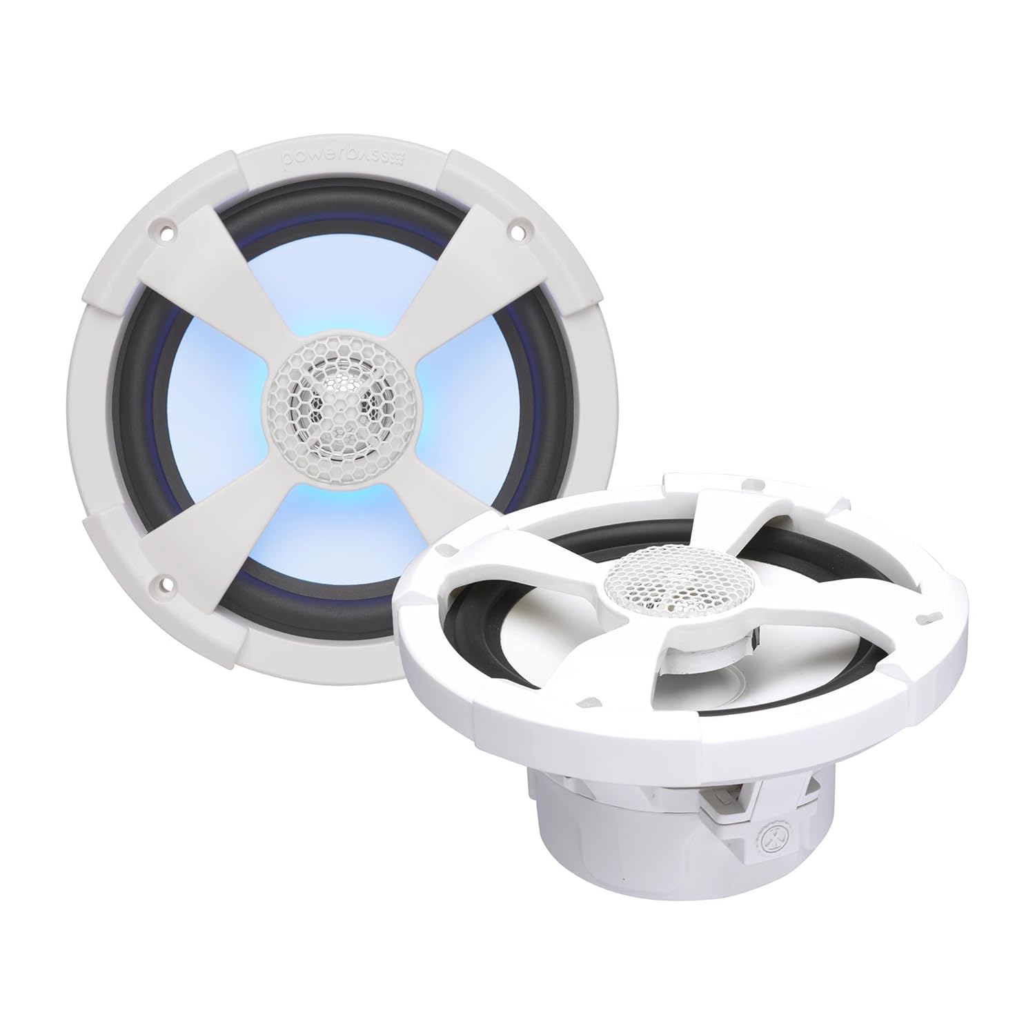 PowerBass PowerBass XL-62M 6.5 Inch Marine Coaxial Speakers with RGB LED Pair for Superior Sound Quality