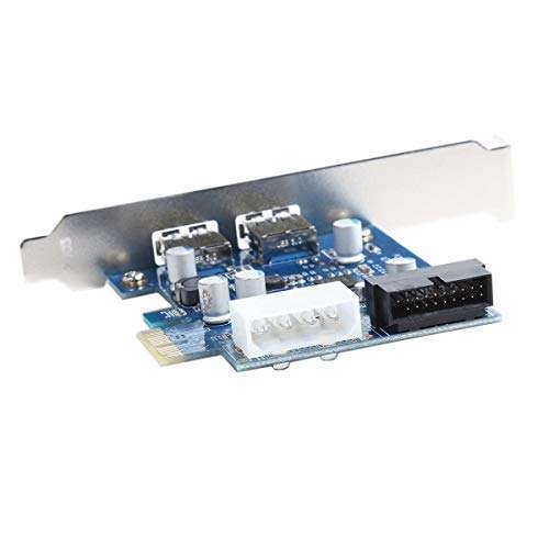axGear axGear USB 3.0 PCI-E Controller Card: 2 External Ports & Internal 19 Pin Connection for Fast Data Transfer - View 4 of 8